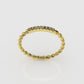 14K Gold Ring with 8 Diamonds, STT: Cut Split, Rope