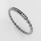 14K Gold Ring with 8 Diamonds, STT: Cut Split, Rope