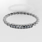 14K Gold Ring with 8 Diamonds, STT: Cut Split, Rope