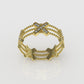 14K Gold Ring with 45 Diamonds, STT: Prong, Cut Chanel, "5X Style"