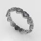 14K Ring with 13 Diamonds, STT: Prong, Heart