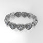 14K Ring with 13 Diamonds, STT: Prong, Heart
