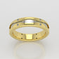 14K Gold Wedding Ring with 12 Diamonds, STT: Bezel, For men or women