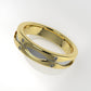 14K Gold Wedding Ring with 12 Diamonds, STT: Bezel, For men or women