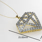 14K Gold Pendant with 57 DIAMONDS, STT: Prong, Diamond Style, Only Pendant