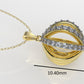 14K Gold Pendant with 29 DIAMONDS, STT: Prong, Circle Style, Only Pendant