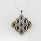 14K Gold Pendant with 51 STONE, STT: 2-Prong, Only Pendant