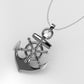 14K Gold Pendant, Only Pendant, Boat Anchor Style on both sides