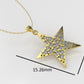 14K Gold Pendant with 21 Diamonds, STT: Prong, Only Pendant, Star Style