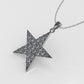 14K Gold Pendant with 21 Diamonds, STT: Prong, Only Pendant, Star Style
