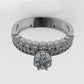 14K Gold Ring with 32 Diamonds, STT: Prong and Cut Chanel, Filigree, Diamond Mounted Toch Stt