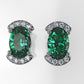 14K Gold Earrings with 18 Stones, "STT: 4-Prongs", Push Back