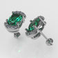 14K Gold Earrings with 18 Stones, "STT: 4-Prongs", Push Back