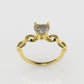 14K Gold Solitaire Ring with 1 Diamond Heart, STT: 4-Prong