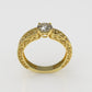 14K Gold Solitaire Ring with 1 Diamond, STT: 4-Prong