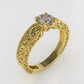 14K Gold Solitaire Ring with 1 Diamond, STT: 4-Prong