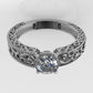 14K Gold Solitaire Ring with 1 Diamond, STT: 4-Prong