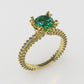 14K Solitaire Ring with 135 Stones, Stt: Prong