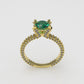 14K Solitaire Ring with 135 Stones, Stt: Prong