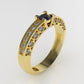 14K Gold Ring with 29 Stones, Stt: Prong