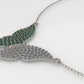 14K Gold Pendant with 51 Emeralds and 51 Diamonds, STT: Prong, Only Pendant, Butterfly Style