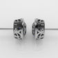 14K Gold Earrings with 2 Diamonds, "STT: Bezel", Push Back