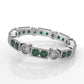 14K Filigree Ring with 16 Esmeralds and 8 Diamonds