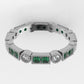 14K Filigree Ring with 16 Esmeralds and 8 Diamonds