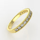 14K Half Eternity Miligree Ring with 15 Diamonds