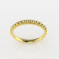 14K Bezel Band Ring with 17 Diamonds