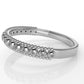 14K Bezel Band Ring with 17 Diamonds