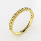 14K Bezel Band Ring with 17 Diamonds