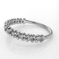 14K Crossed Band Ring with 10 Diamonds