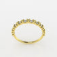 14K Crossed Band Ring with 10 Diamonds