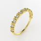 14K Crossed Band Ring with 10 Diamonds
