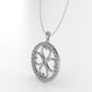 14K Pendant Four Hearts with 29 Diamonds, STT: Prong, Only Pendant