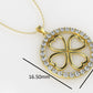 14K Pendant Four Hearts with 29 Diamonds, STT: Prong, Only Pendant