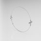 14k Bracelet with 10 DIAMOND 1.2mm VS1 each, cross style