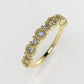 14K Ring with 11 MOISSANITE, "Stt Prong and Bezel"