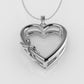 14K Gold Pendant, style Heart and Infinity