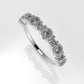 14K Ring with 11 MOISSANITE, "Stt Prong and Bezel"