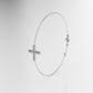 14k Bracelet with 10 DIAMOND 1.2mm VS1 each, cross style