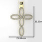 14K Pendant with 85 Diamond VS1, Cross, Only Pendant, "Prongs"