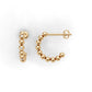 14k Gold Earrings with 6 Diamonds, "STT: Bezel", Push Back