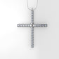 Yellow Gold Pendant with 23 Diamond 1.2mm VS1 each, Cross, Only Pendant