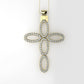 14K Pendant with 85 Diamond VS1, Cross, Only Pendant, "Prongs"