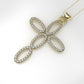 14K Pendant with 85 Diamond VS1, Cross, Only Pendant, "Prongs"