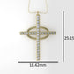 14K Pendant with 29 Diamond 1.2mm VS1 each, Only Pendant, "Cross and oval with Prongs"
