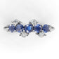 14K Gold Ring with 5 Sapphire and 4 Diamonds, STT: Prong