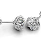 14K Gold Earrings Solitaire with 2 Diamonds, "STT: Prong", Push Back